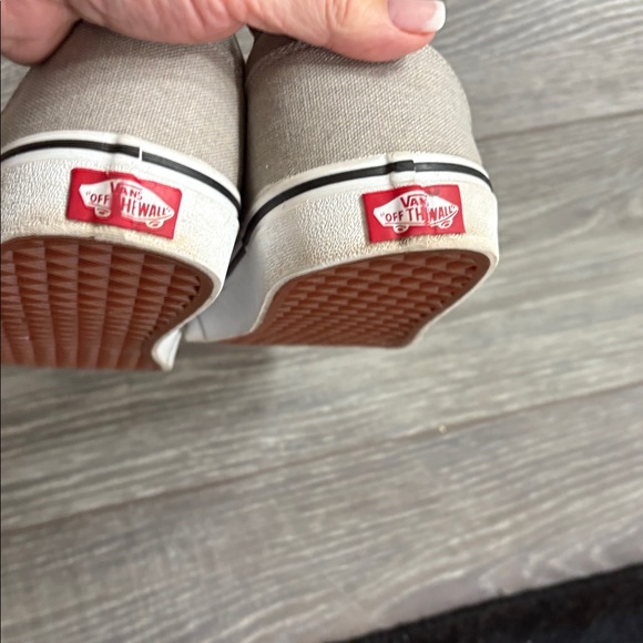 Vans Light Gray Canvas Shoes with White Laces - Picture 3 of 8
